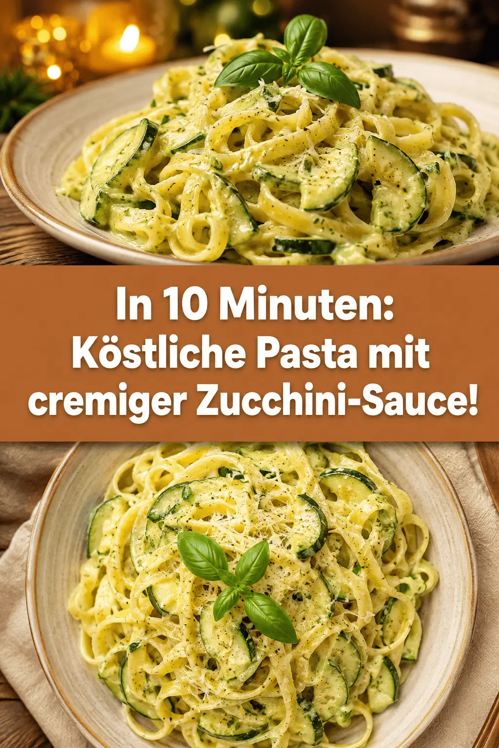 In 10 Minuten: Köstliche Pasta mit cremiger Zucchini-Sauce!