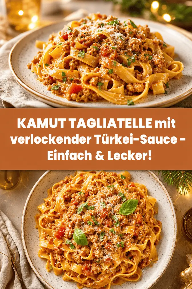 KAMUT TAGLIATELLE mit verlockender Türkei-Sauce - Einfach & Lecker!