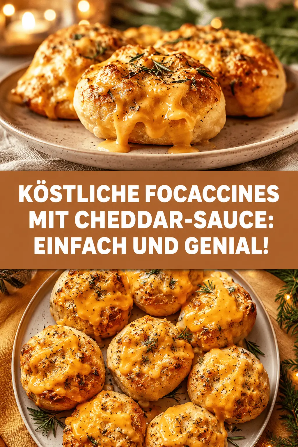 KÖSTLICHE FOCACCINES MIT CHEDDAR-SAUCE: EINFACH UND GENIAL!