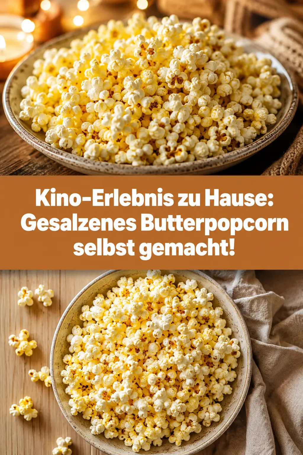 Kino-Erlebnis zu Hause: Gesalzenes Butterpopcorn selbst gemacht!