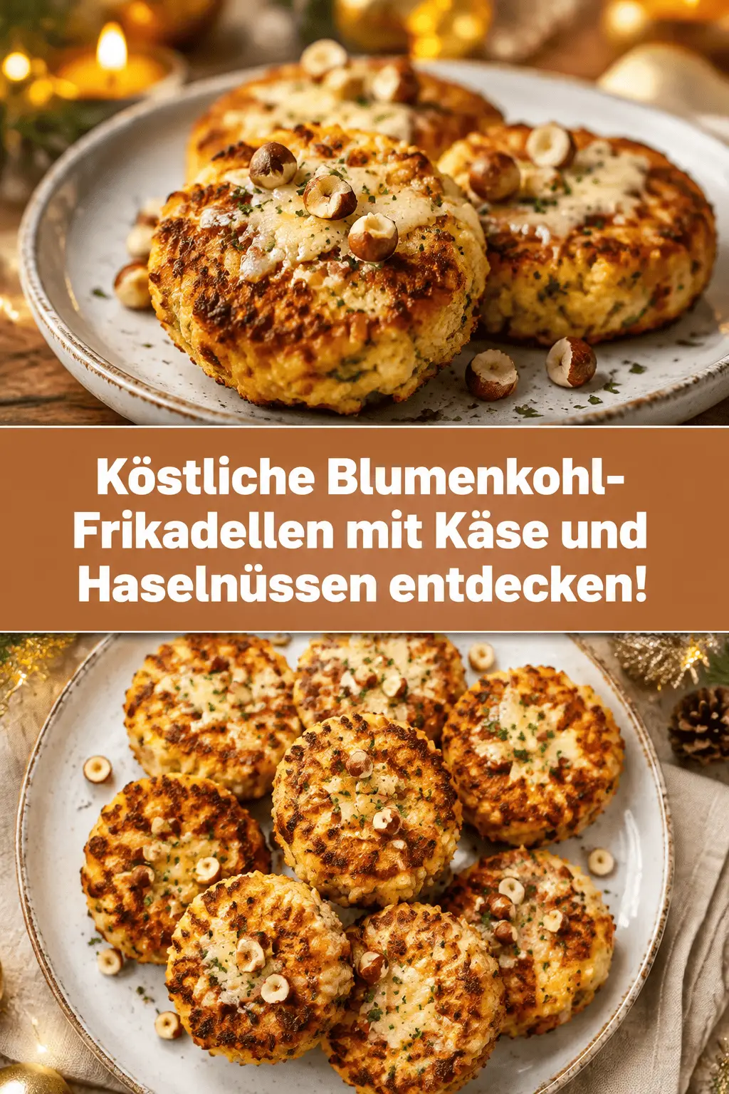 Köstliche Blumenkohl-Frikadellen mit Käse und Haselnüssen entdecken!