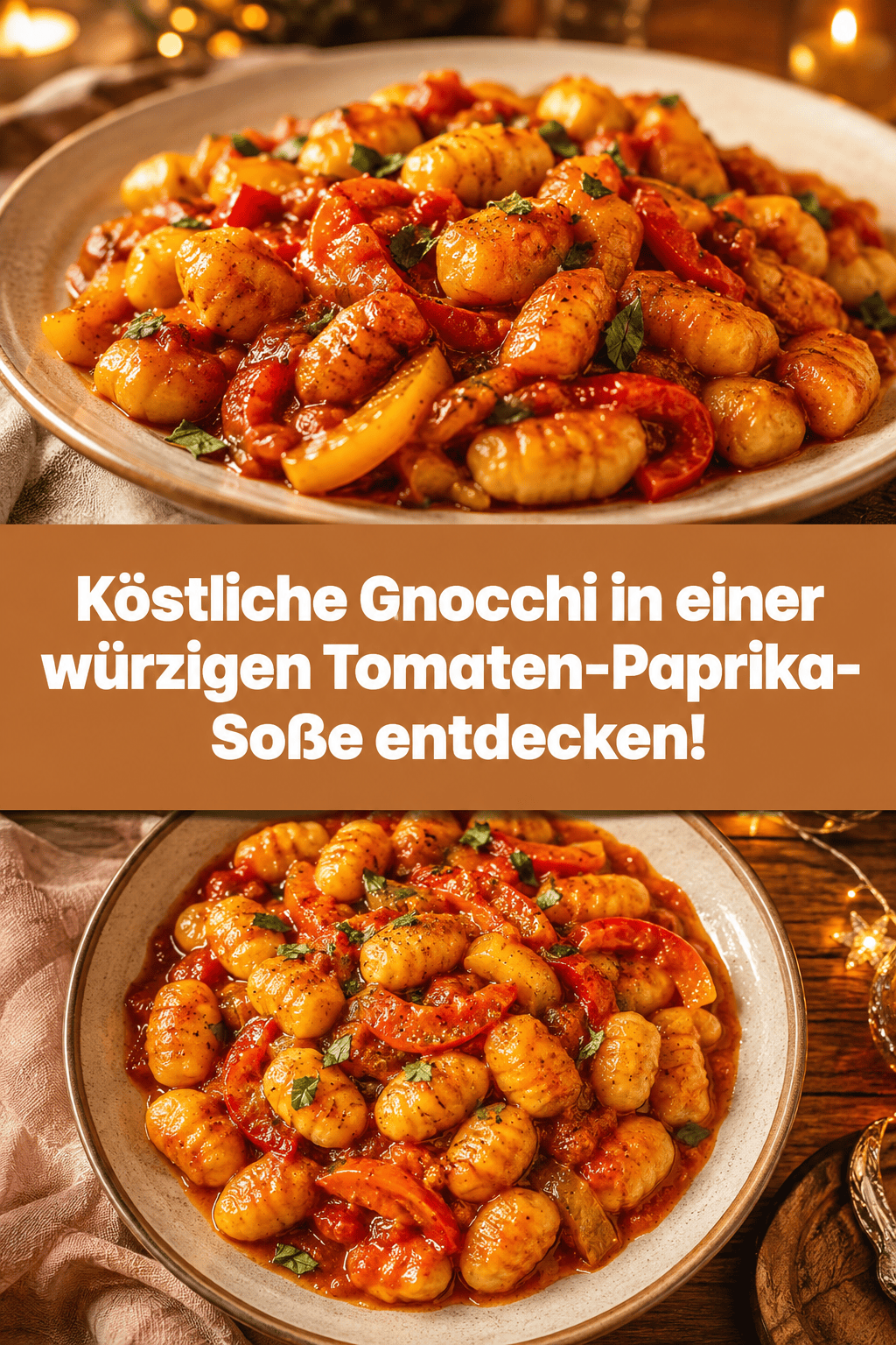 Köstliche Gnocchi in einer würzigen Tomaten-Paprika-Soße entdecken!