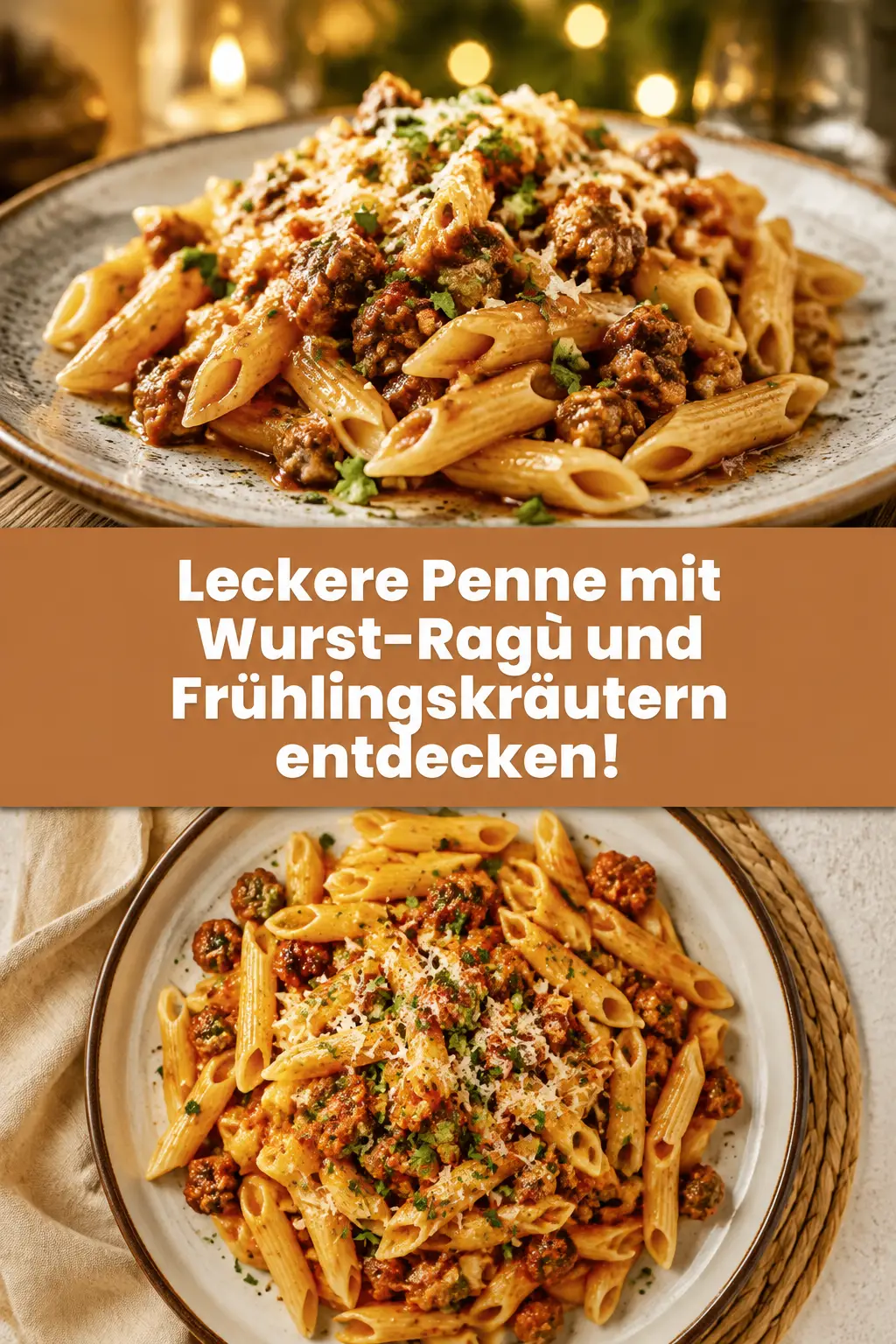 Leckere Penne mit Wurst-Ragù und Frühlingskräutern entdecken!