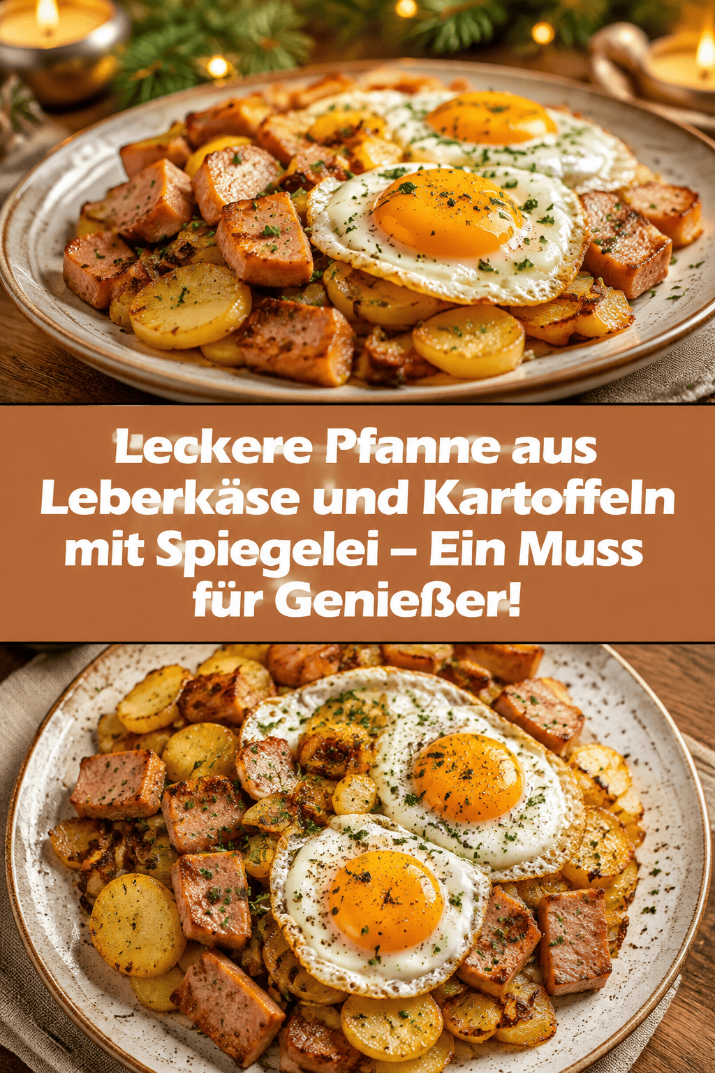 Leckere Pfanne aus Leberkäse und Kartoffeln mit Spiegelei – Ein Muss für Genießer!