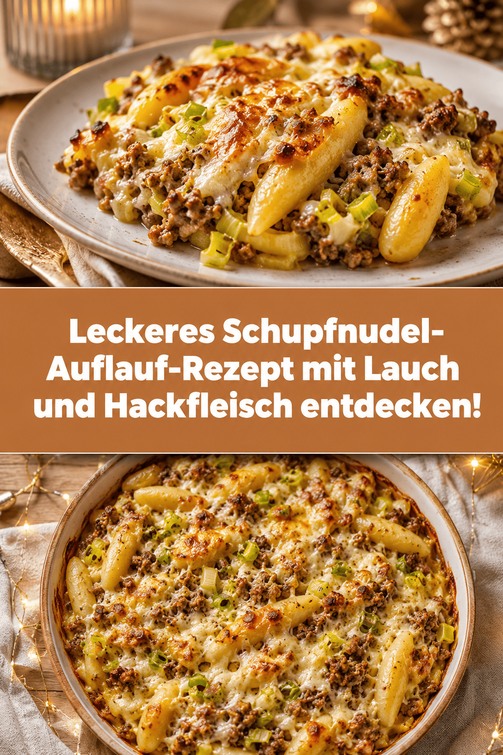 Leckeres Schupfnudel-Auflauf-Rezept mit Lauch und Hackfleisch entdecken!