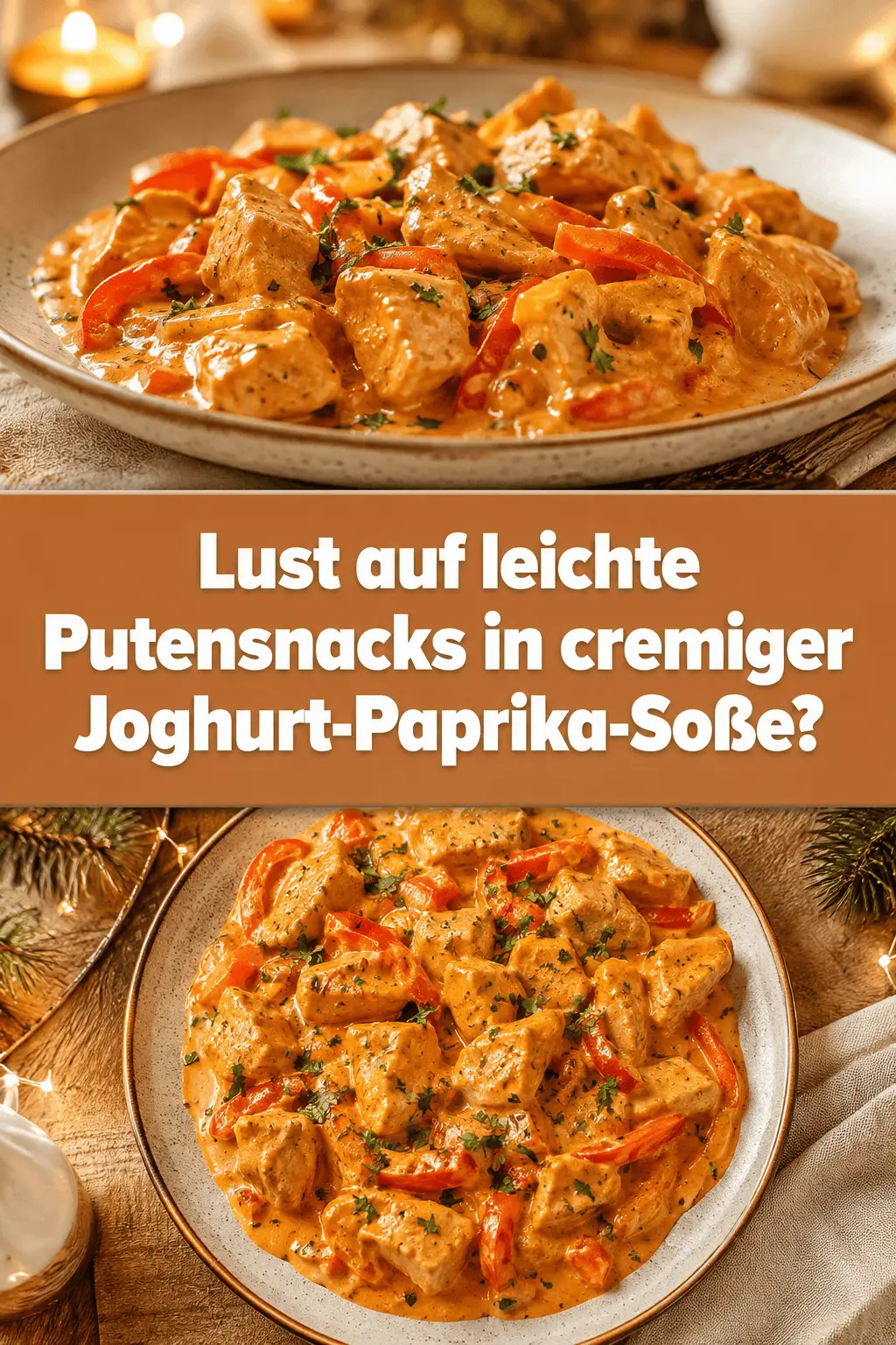 Lust auf leichte Putensnacks in cremiger Joghurt-Paprika-Soße?