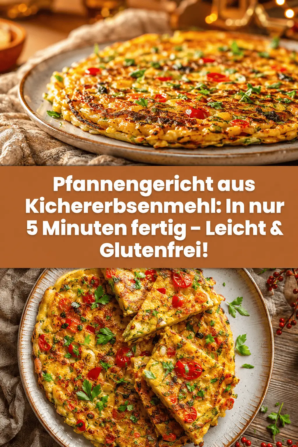Pfannengericht aus Kichererbsenmehl: In nur 5 Minuten fertig - Leicht & Glutenfrei!