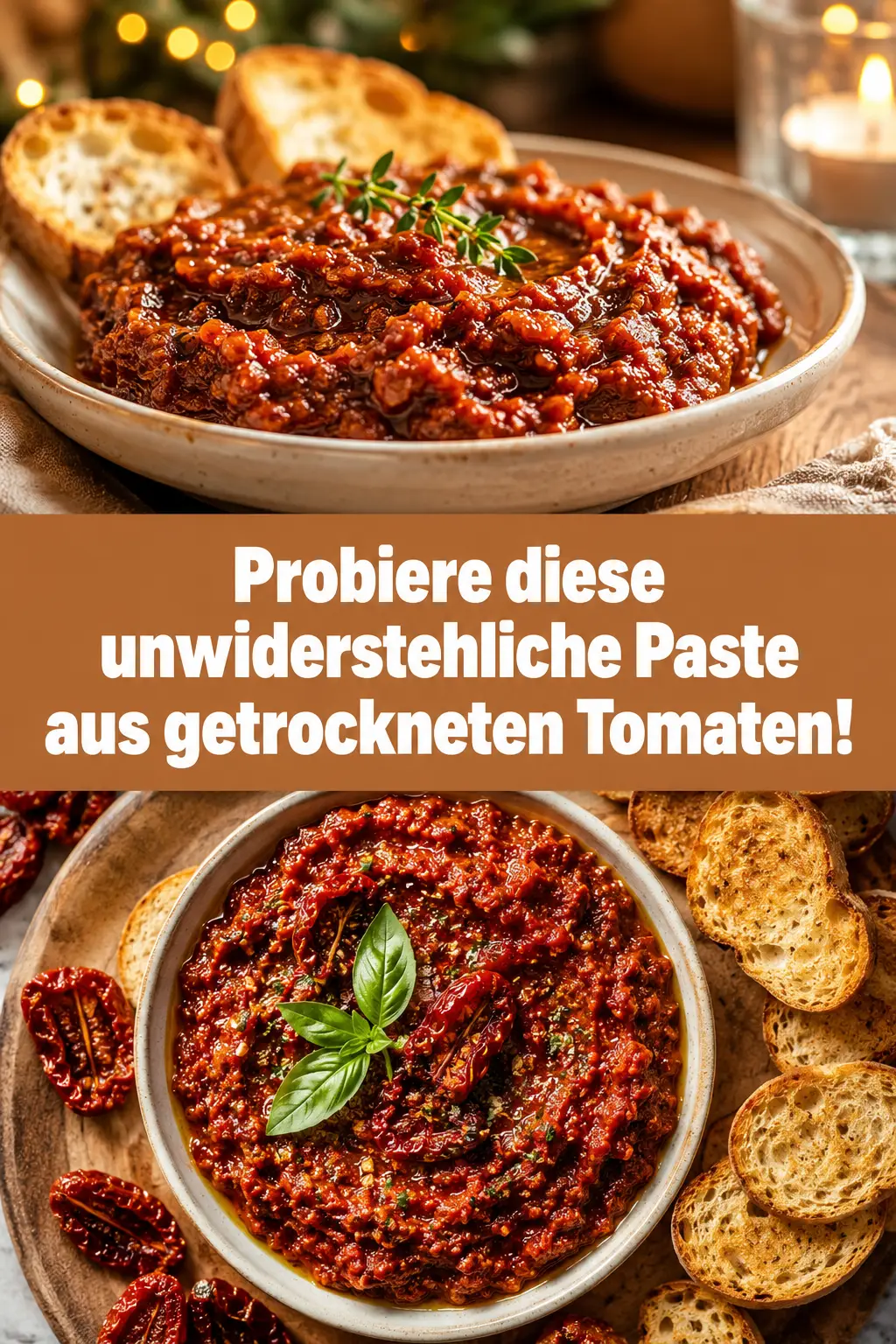Probiere diese unwiderstehliche Paste aus getrockneten Tomaten!
