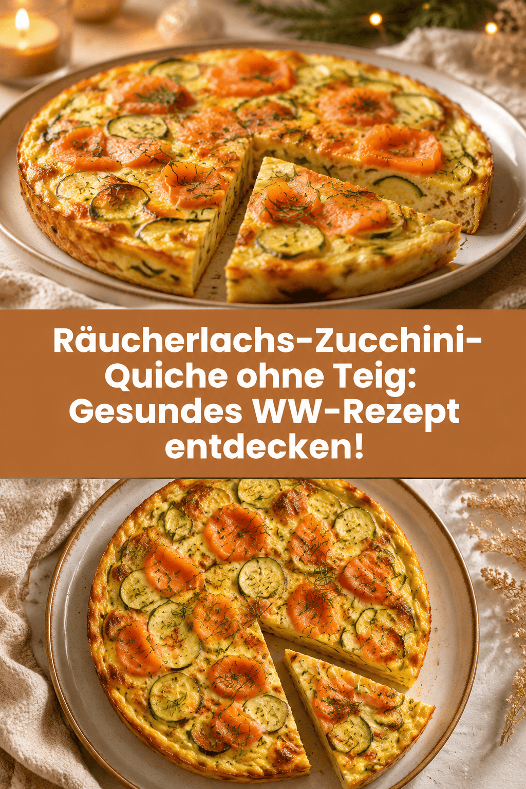 Räucherlachs-Zucchini-Quiche ohne Teig: Gesundes WW-Rezept entdecken!
