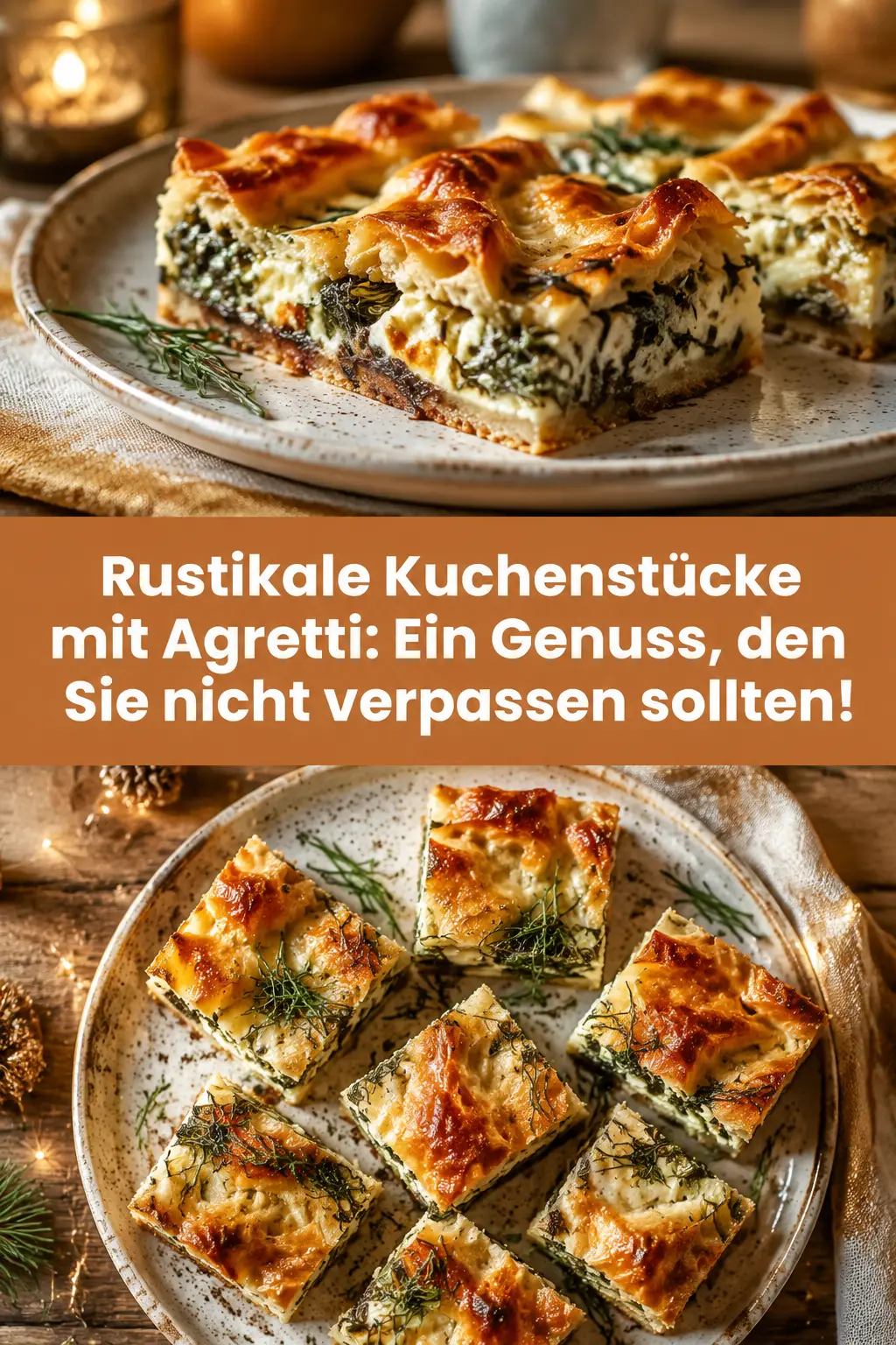 Rustikale Kuchenstücke mit Agretti: Ein Genuss, den Sie nicht verpassen sollten!