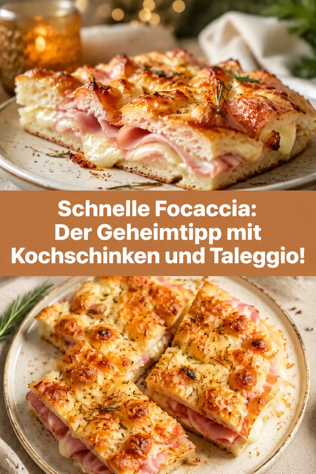 Schnelle Focaccia: Der Geheimtipp mit Kochschinken und Taleggio!