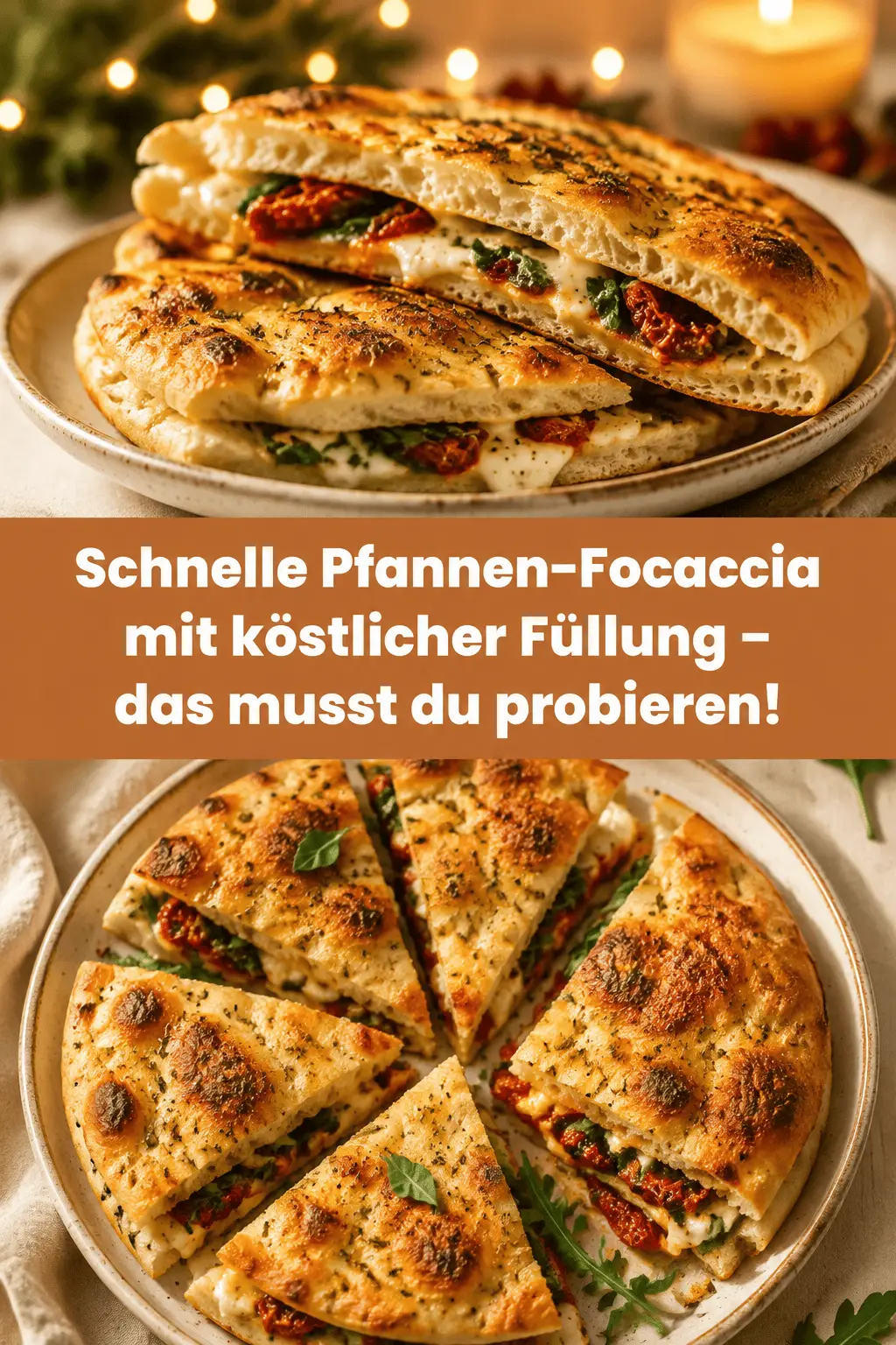 Schnelle Pfannen-Focaccia mit köstlicher Füllung – das musst du probieren!