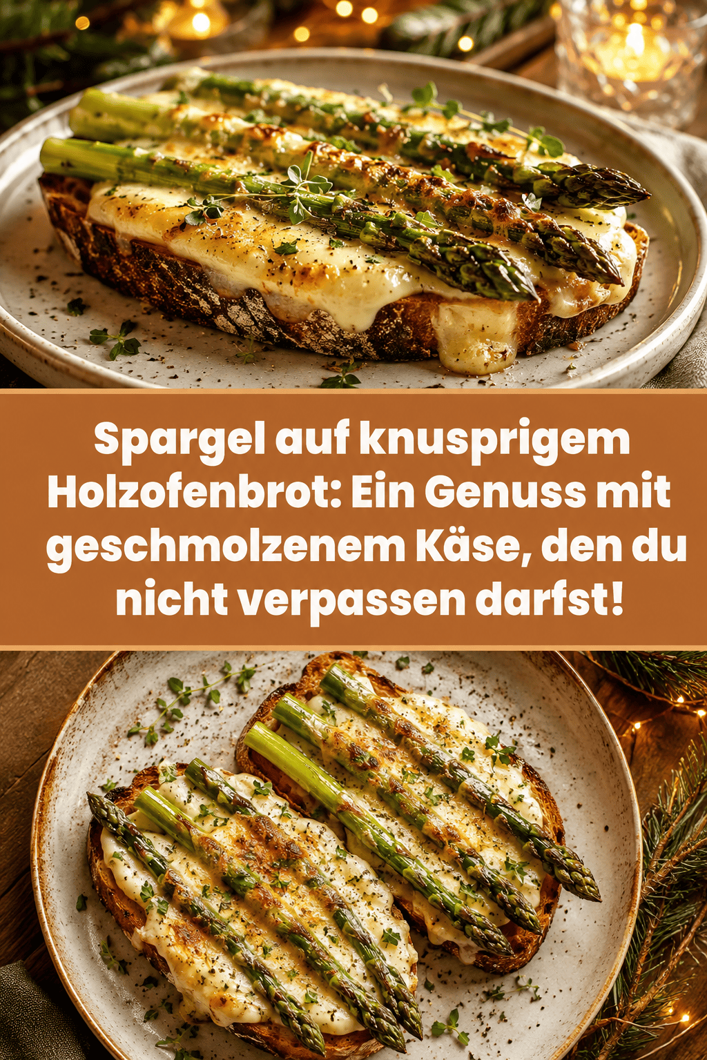 Spargel auf knusprigem Holzofenbrot: Ein Genuss mit geschmolzenem Käse, den du nicht verpassen darfst!