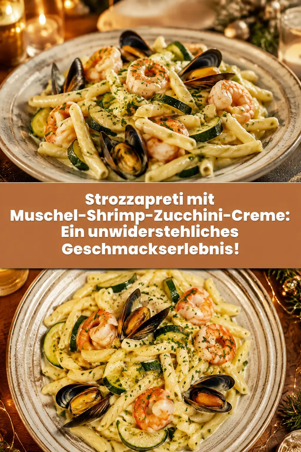 Strozzapreti mit Muschel-Shrimp-Zucchini-Creme: Ein unwiderstehliches Geschmackserlebnis!