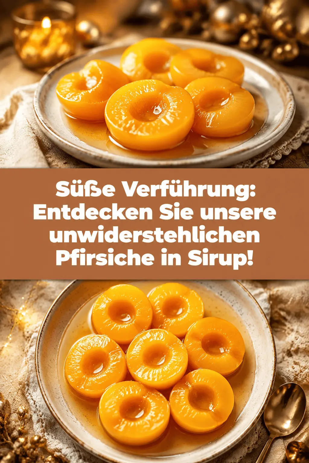 Süße Verführung: Entdecken Sie unsere unwiderstehlichen Pfirsiche in Sirup!