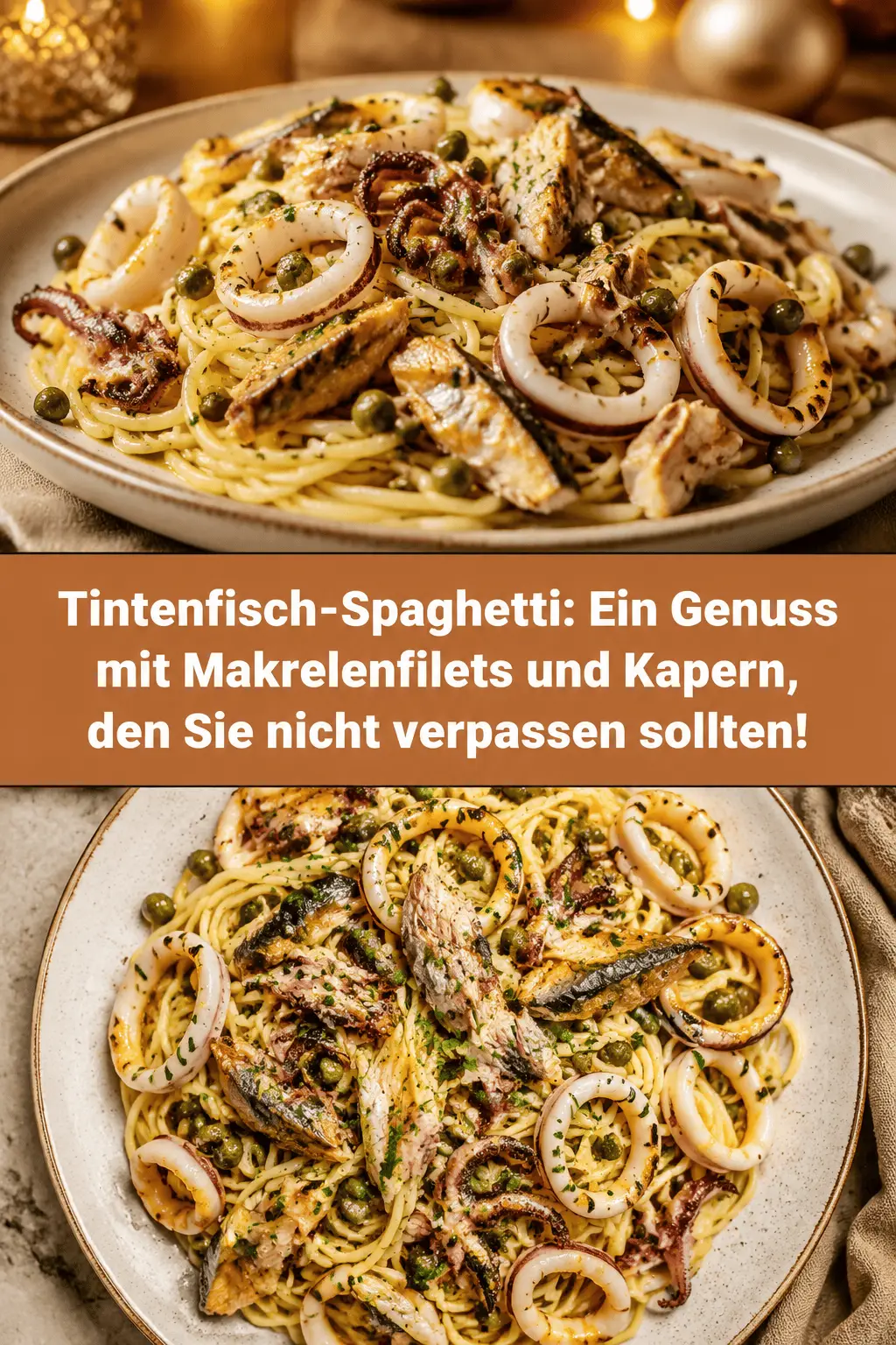 Tintenfisch-Spaghetti: Ein Genuss mit Makrelenfilets und Kapern, den Sie nicht verpassen sollten!
