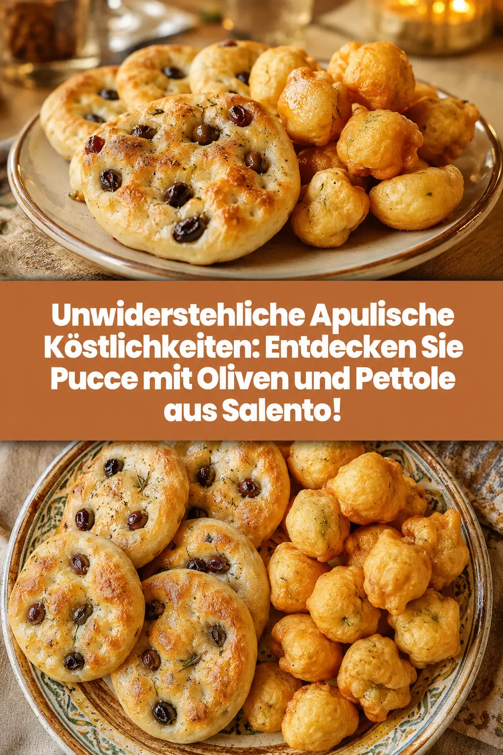 Unwiderstehliche Apulische Köstlichkeiten: Entdecken Sie Pucce mit Oliven und Pettole aus Salento!