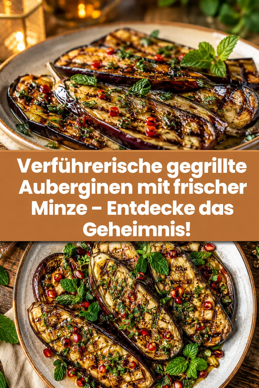 Verführerische gegrillte Auberginen mit frischer Minze – Entdecke das Geheimnis!