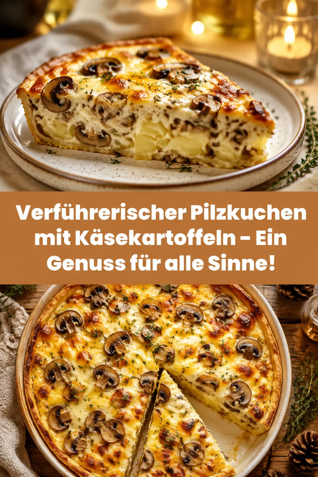 Verführerischer Pilzkuchen mit Käsekartoffeln - Ein Genuss für alle Sinne!