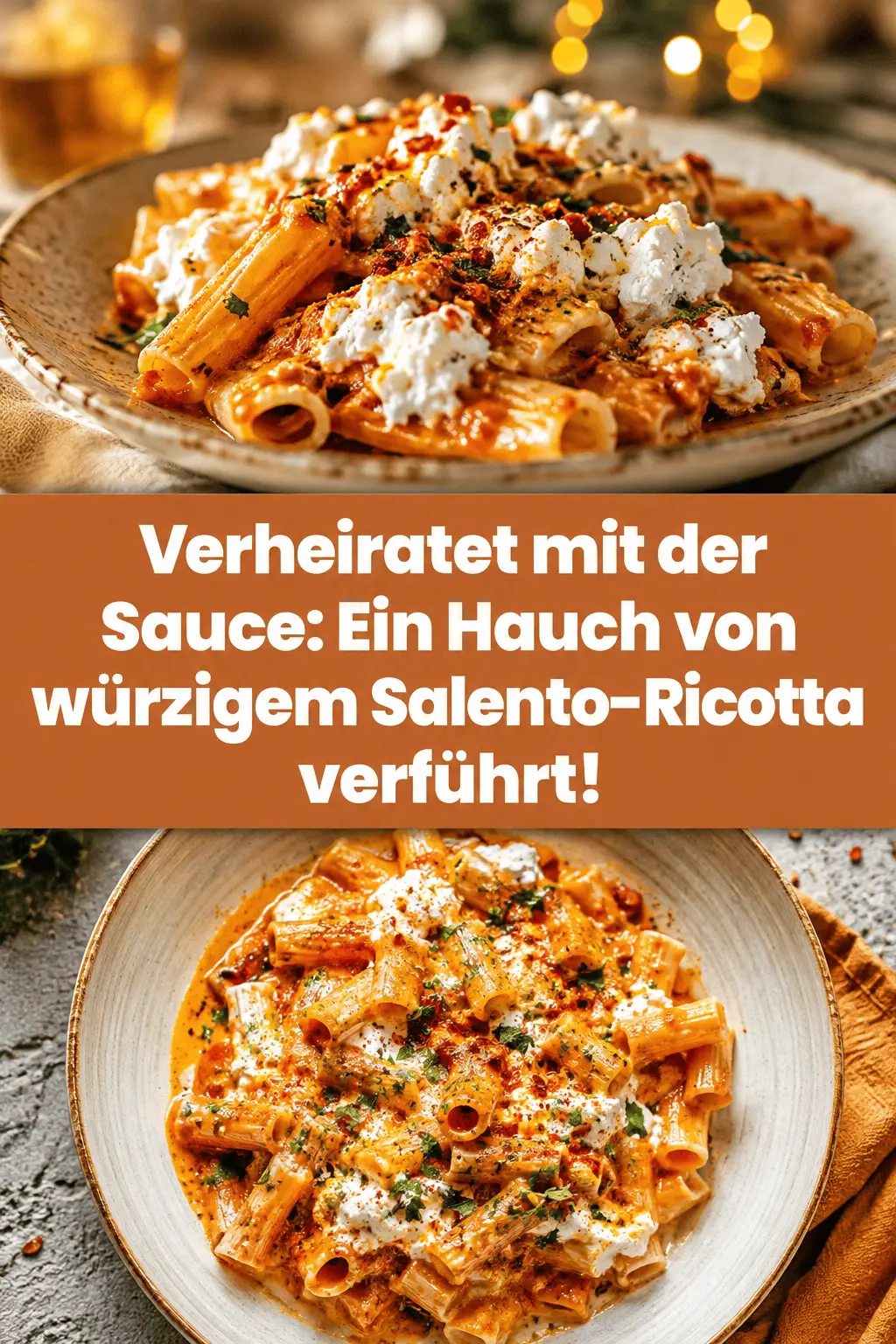 Verheiratet mit der Sauce: Ein Hauch von würzigem Salento-Ricotta verführt!