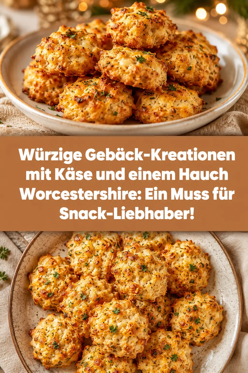 Würzige Gebäck-Kreationen mit Käse und einem Hauch Worcestershire: Ein Muss für Snack-Liebhaber!