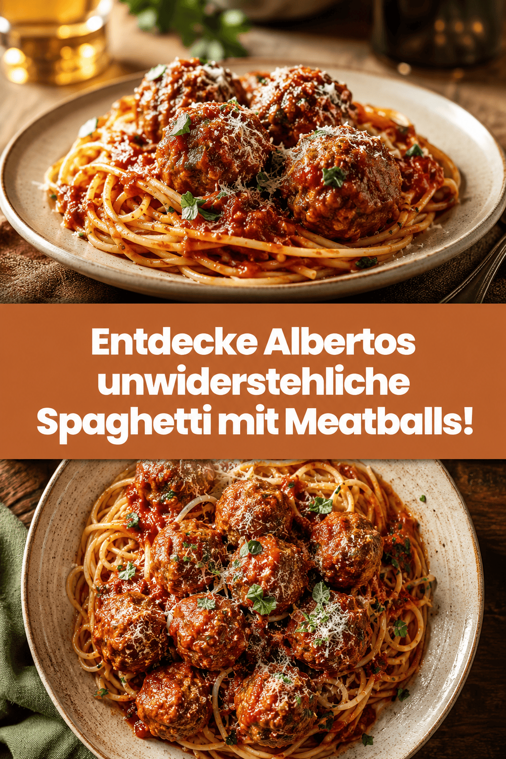 Entdecke Albertos unwiderstehliche Spaghetti mit Meatballs!